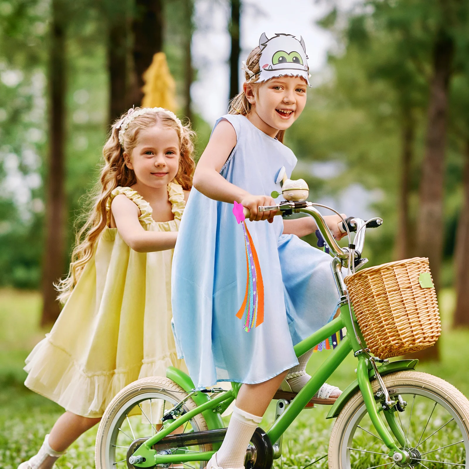 

1Pair Bike Handlebar Streamers Colorful Tassels Grips Decor Fun Wind Dancing Cycling Accessories for