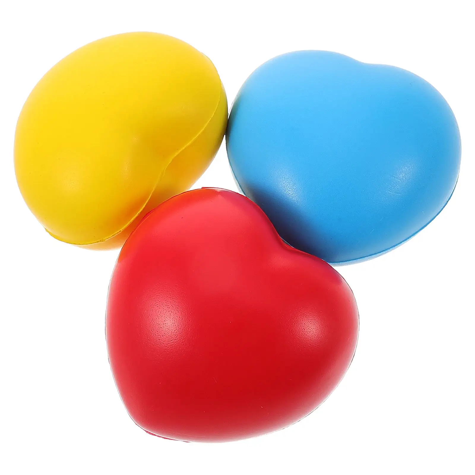

3 Pcs Hand Grip Balls PU Foam Heart Shaped Exercise Fitness Rehab Tools for Hands Therapy Massage