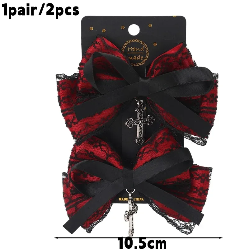 4er-Set Mädchen-Haarschmuck im Gothic-Dark-Stil: Exquisite modische Schleifen-Haarspangen, vielseitige Lolita-Haarschleifen 2026 – Detail 12