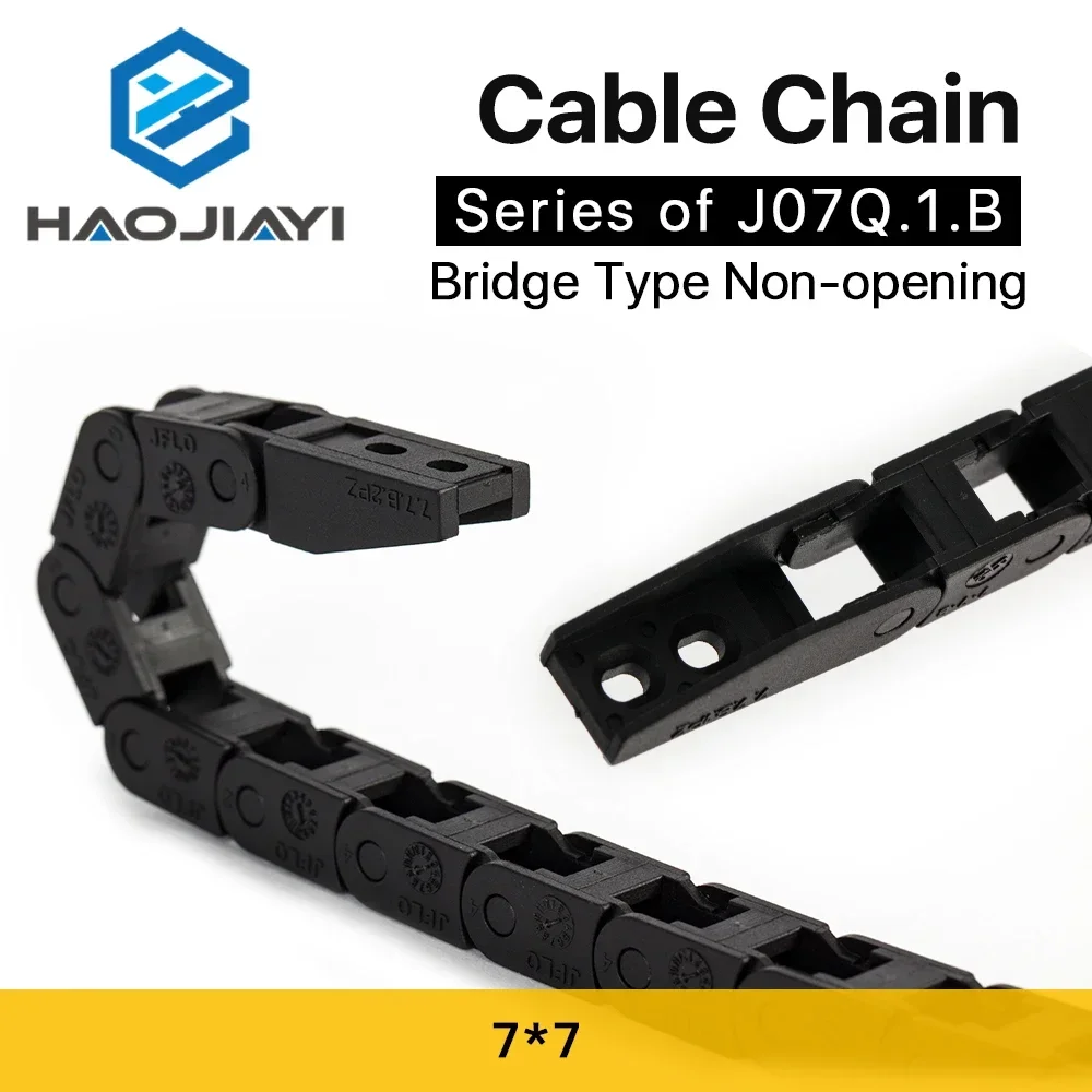 Cable Chains 7*7mm Bridge Type Non-Opening 1 Meter Plastic Towline Transmission Drag Chain for Machine