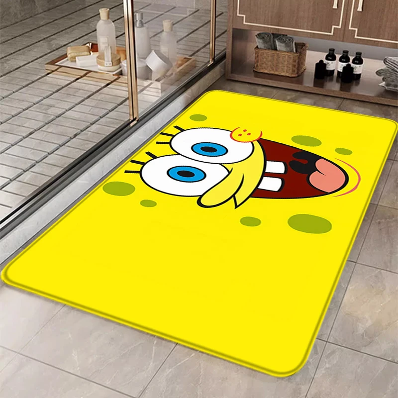 SpongeBobs Rugs Carpets Welcome Mat Entrance Carpet Bathroom Rug Custom Home Bath Mats Living Room Foot Kitchen Prayer Door Cute