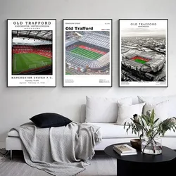 Sportlocatie Canvas Schilderij Voetbalveld Cricket Oude Trafford Stadion Wall Art Poster Manchester United Print Gift Room Decor