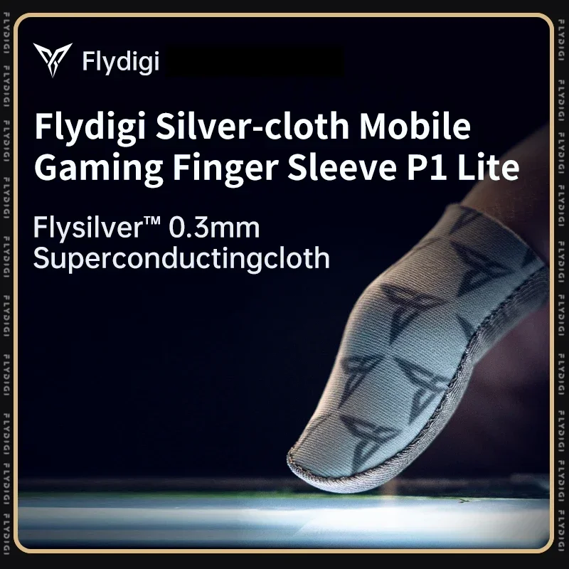 حافظة أصابع للألعاب المحمولة Flydigi P1 lite من القماش الفضي للحصول على CODM مجانًا من Fire PUBG Mobile