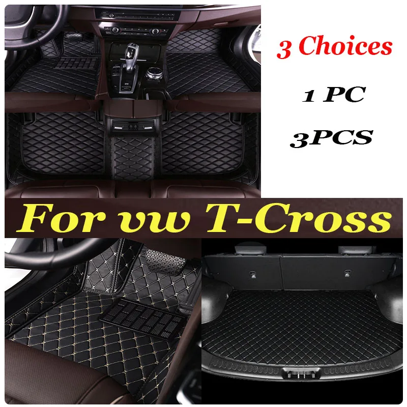 

For VW vw T-Cross Tcross 2023 2022 2021 2020 2019 2018 Car Floor Mats Carpets Parts Covers Auto Interior Accessories