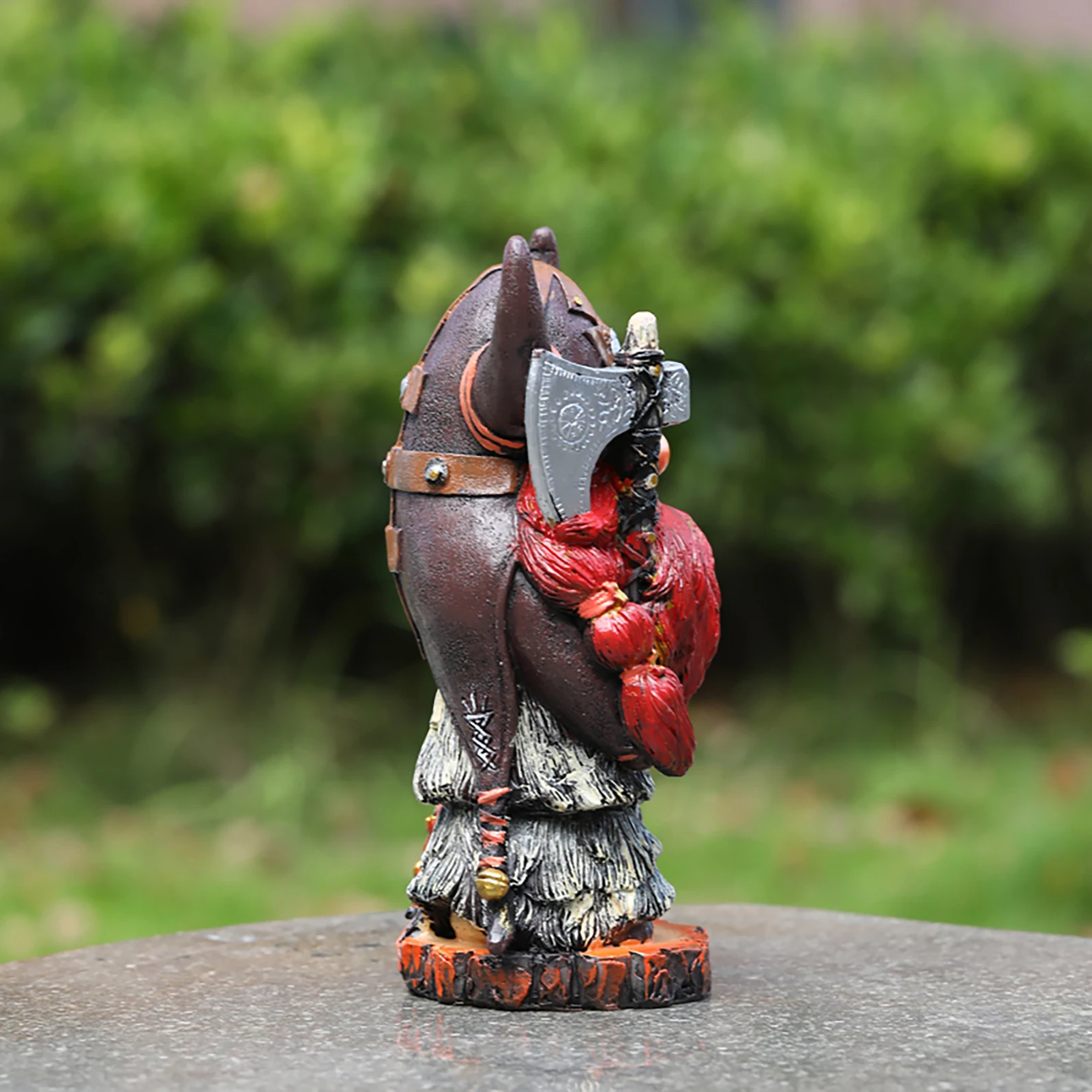 Viking Warrior Gnome Doll Resin Guard Handmade Garden Gnome Statue For Fireplace Christmas Tree Decoration Home Decorations