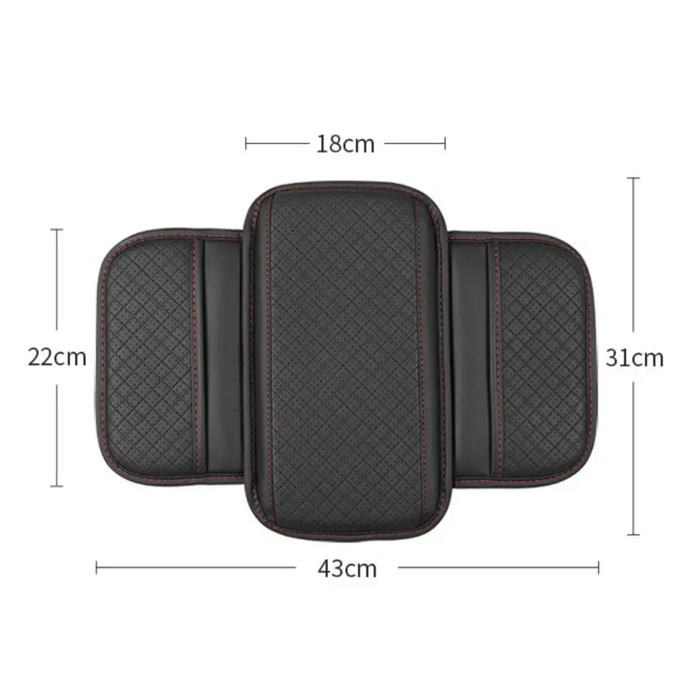 Almohadilla para reposabrazos de cuero PU, cojín para consola central multifuncional impermeable, funda de bolsillo de almacenamiento duradera de alta calidad