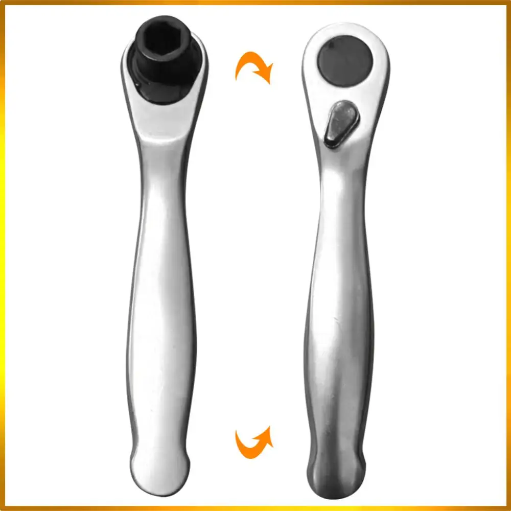 2 In 1 1/4 นิ้ว Mini Ratchet ประแจ 72 ฟัน Dual Head ไขควง ไขควง Bit Driver Ratchet ประแจซ่อมเครื่องมือ
