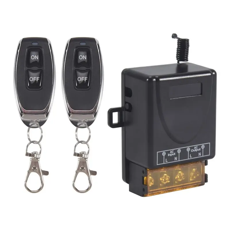 

B68C AC 220V 30A 1CH 433Mhz Wireless Remote Control Switch RF Relay Receiver + Off/On Transmitter For Electric Appliance Lamp