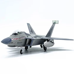 Diecast 1:100 Scale F-22 Stealth fighter Alloy Finished Aircraft Simulation Model Static Decoration Souvenir Gifts For Adult Boy