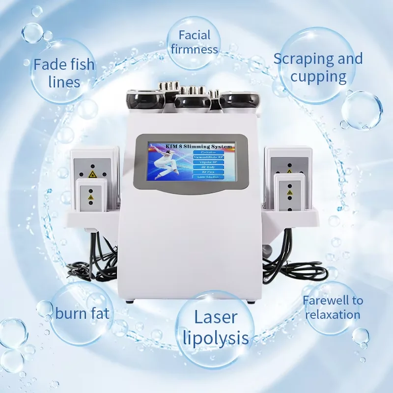 

40k Liposuction Ultrasonic Cavitation Slimming Machine Weight Loss Wrinkle-removing Vacuum Cellulite Reduction RF For Home