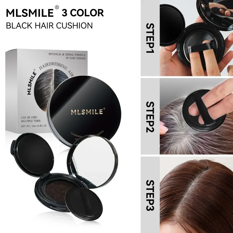 

Hair Dye Cushion Temporary Instant Root Touch Up Concealer to Cover Sparse Hairline for Men & Women Hair Shadow Powder Makeup