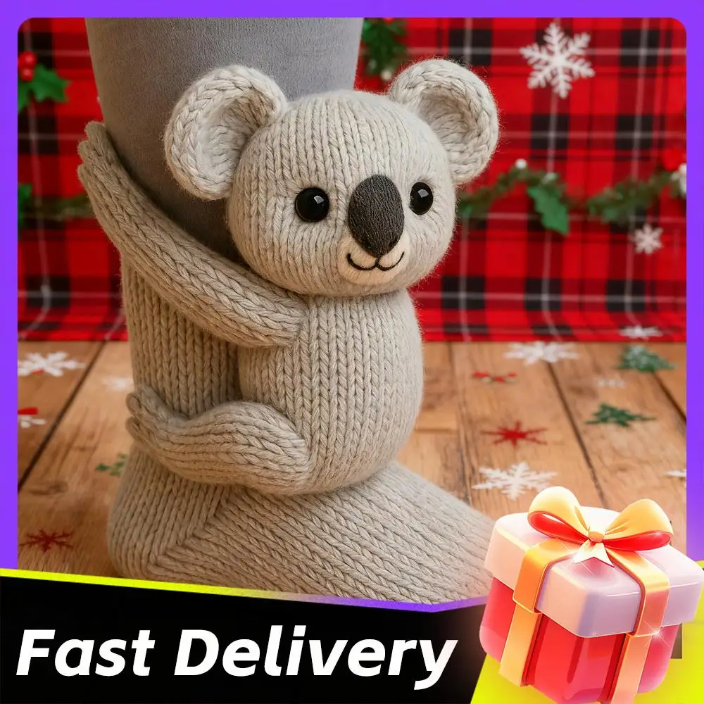 ثلاثية الأبعاد محبوك الحيوان لطيف الجوارب عيد الميلاد محبوك جوارب يمكن السير بها على الأرض الجوارب الدافئة للنساء المراهقين الاطفال المنزل الشتاء عطلة هدية الكريسماس #3