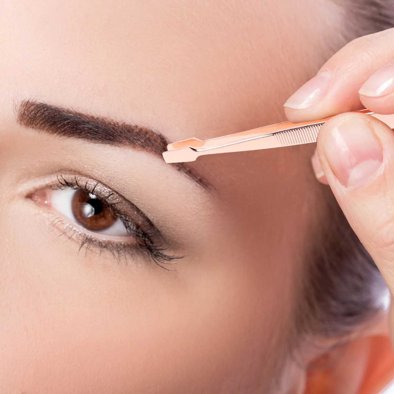 4-teilige Stempelpinzette aus Edelstahl, Präzisions-Wimpernverlängerungs-Wimpernapplikator, multifunktionales Design, einfach zu bedienen