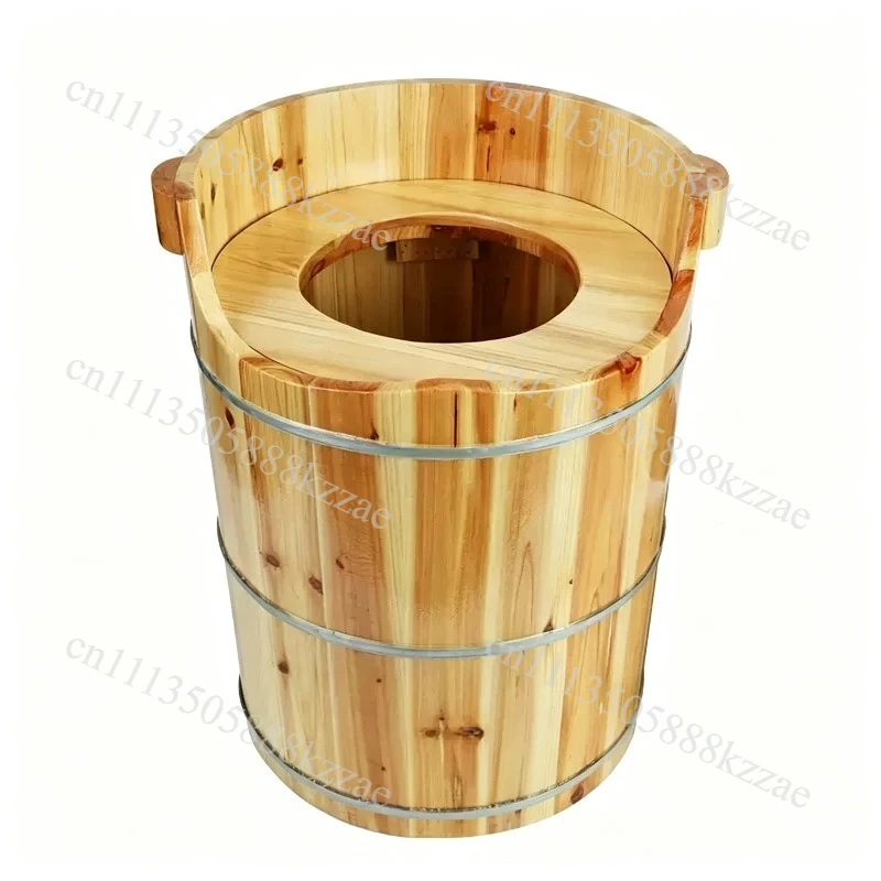 Natural Wood Herbal Sitz Bath Steamer Steam Sauna Tub for Hemorrhoid & Feminine Care