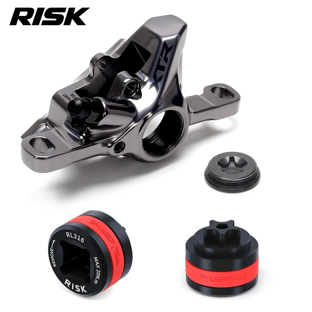 RISK Bicycle Oil Disc Caliper Piston Side Cover Removal Tool Auxiliary Retainer for Mountain Road Bike Shimano M9200 M9220 R9270