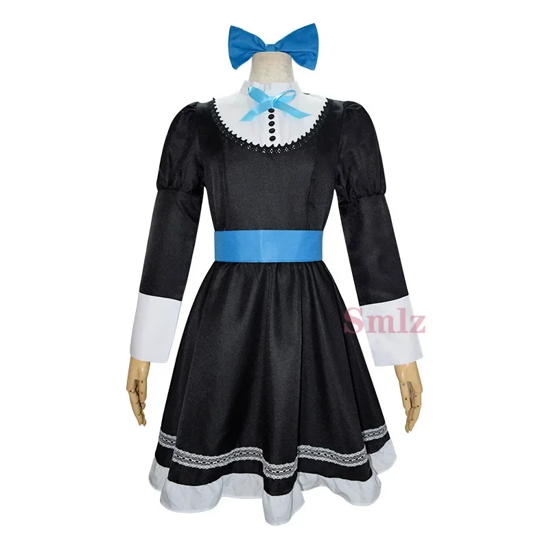 Anime calcinha & meia com garterbelt cosplay heroína anarquia meia cosplay traje vestido preto calcinha meia peruca
