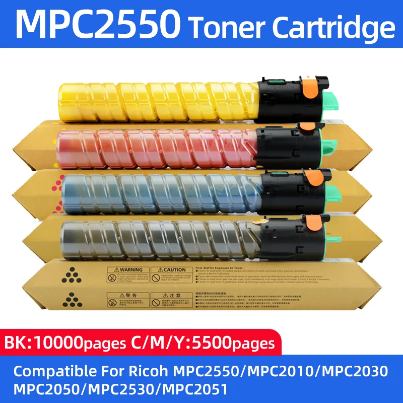 

1PCS New MPC2550 Toner Cartridge Compatible for Ricoh Aficio MPC2550 MPC2010 MPC2030 MPC2050 MPC2530 MPC2051 Color Copier Toner