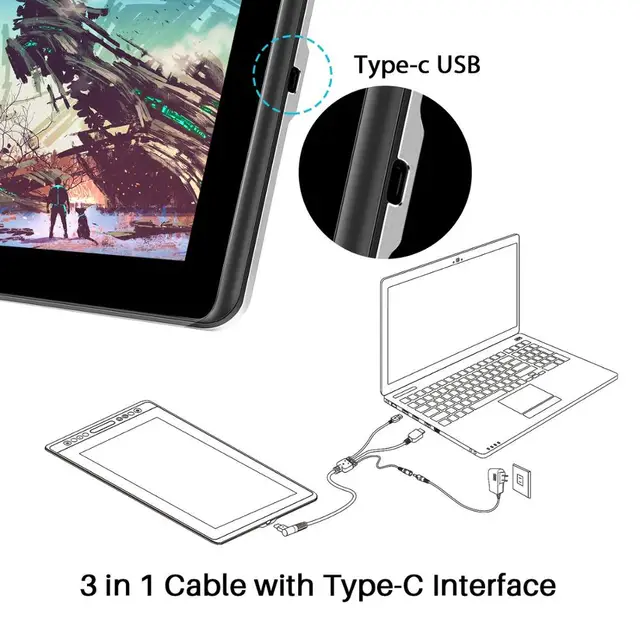 Battery-free 120% SRGB HUION KAMVAS Pro 16 Digital Drawing Graphic Tablet With Screen 6 Battery-free 120% SRGB HUION KAMVAS Pro 16 Digital Drawing Graphic Tablet With Screen 6