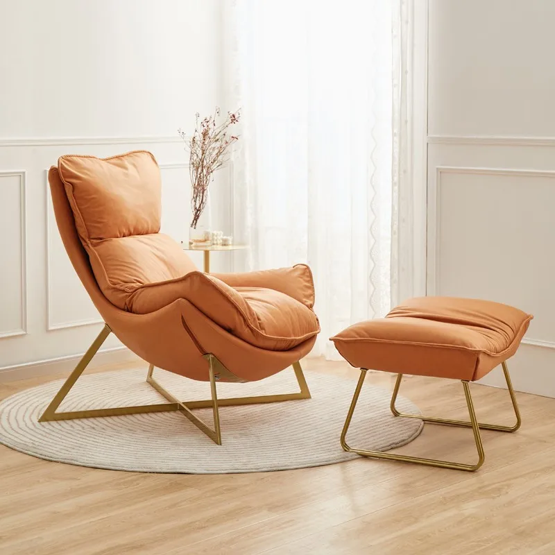 Nordic preguiçoso sofá cadeira sala de estar casa lazer moderno internet celebridade varanda reclinável quarto luz luxo único sofá