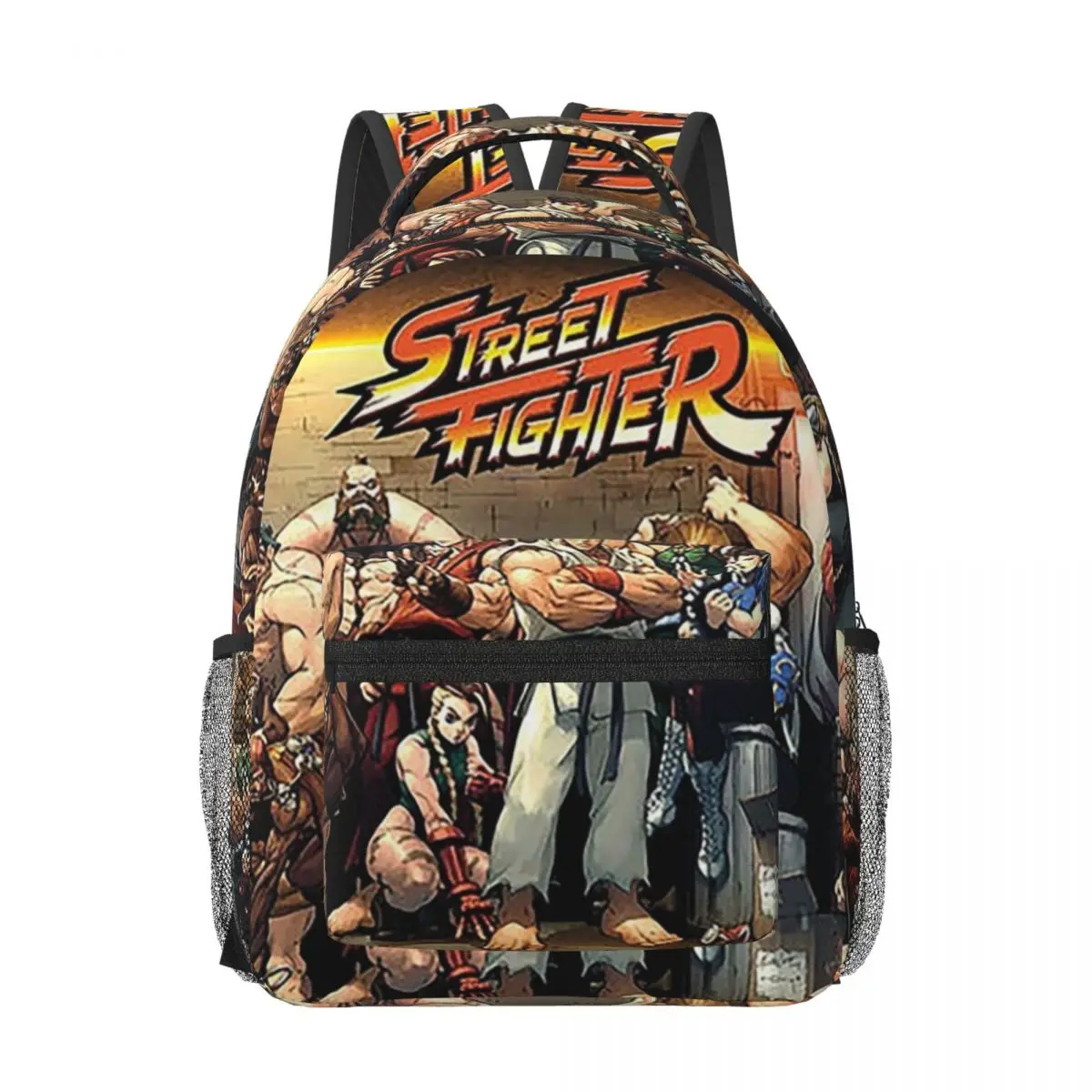 

Defeated Portraits Super Street Fighter Woman Backpacks Boys Girls Bookbag School Bags Portability Travel Rucksack Shoulder Bag
