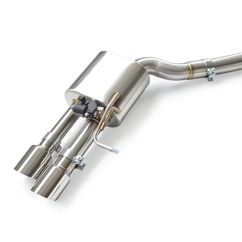 High Quality Modified SS304 Catback Exhaust Pipe Valve Muffler for Audi RS4 RS5 4.2 2012-2016 Optimize Exhaust Efficiency