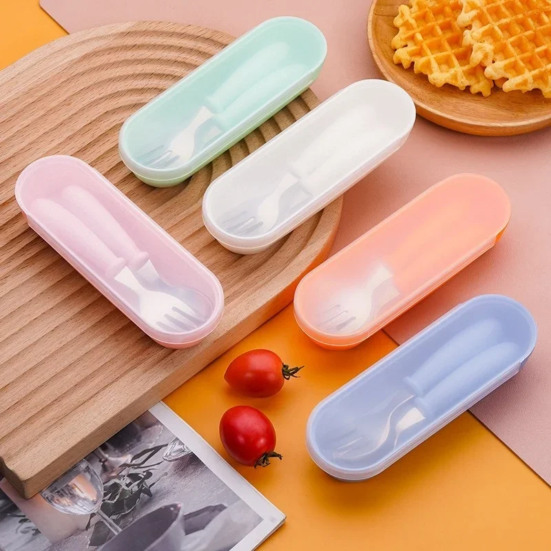 Portable Stainless Steel Spoon Fork Box, Children's Curker Trays, baby Ling Machine, baby spoon, baby food