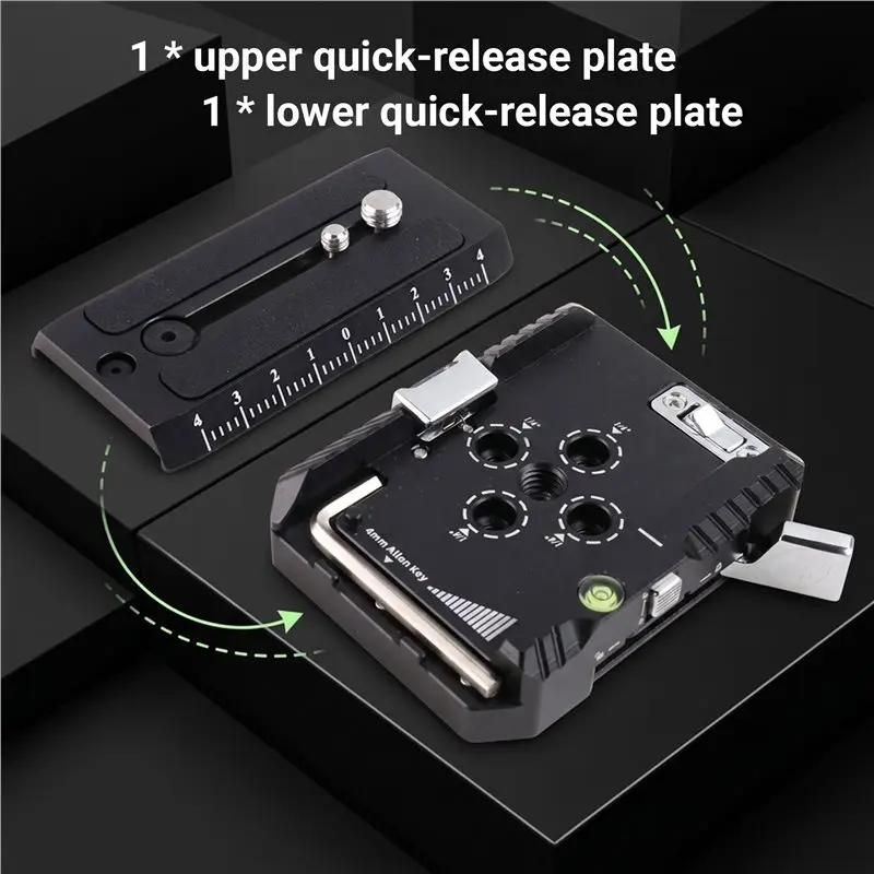 ABFN-QR Plate Universal Camera Quick Release Mount Q50 100Mm Kit For Manfrotto 501/502 For DJI Gimbals