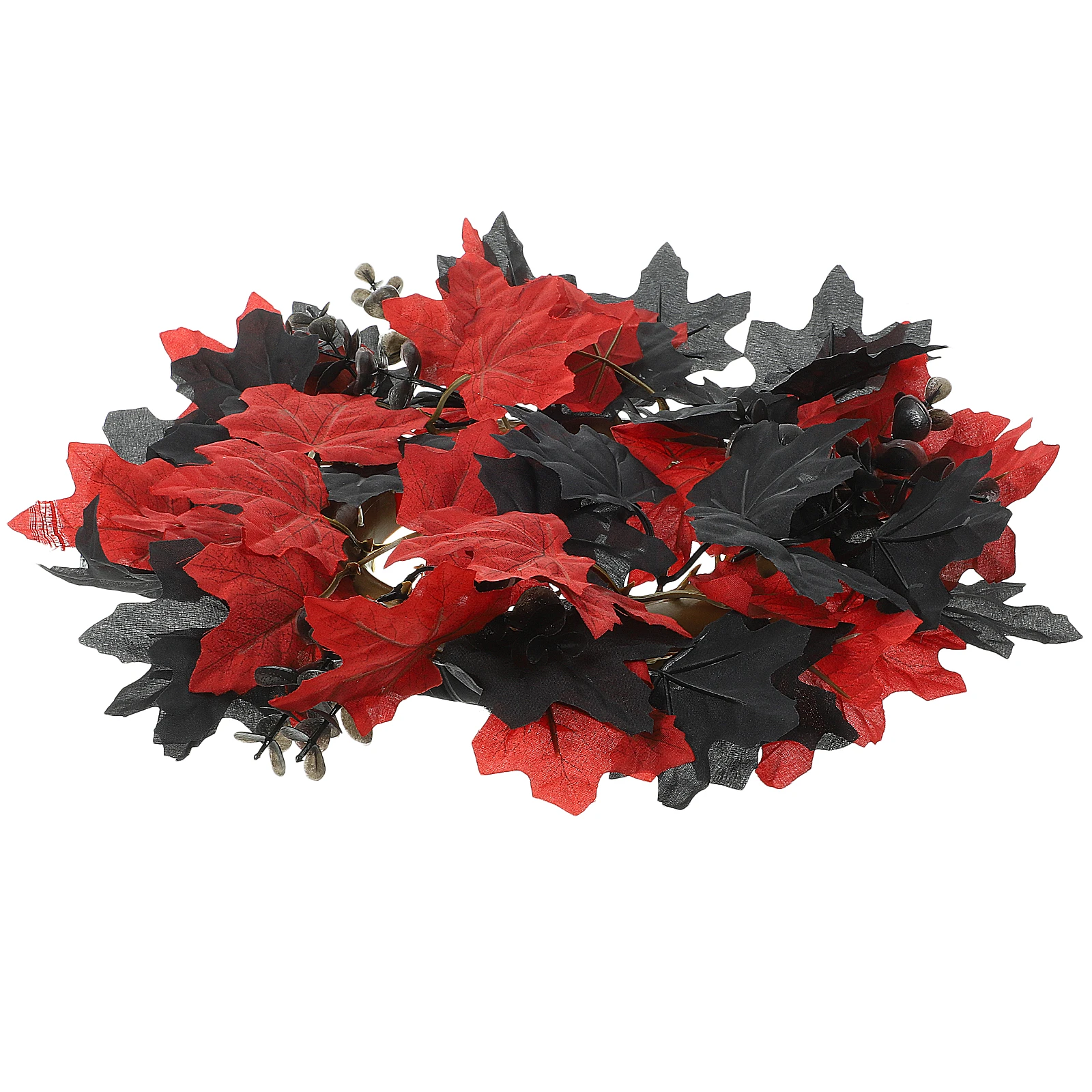 

Halloween Maple Leaf Garland Wreath Indoor Outdoor Decorative Hanging Wall Front Door Simulated Artificial Party Supply Haunted