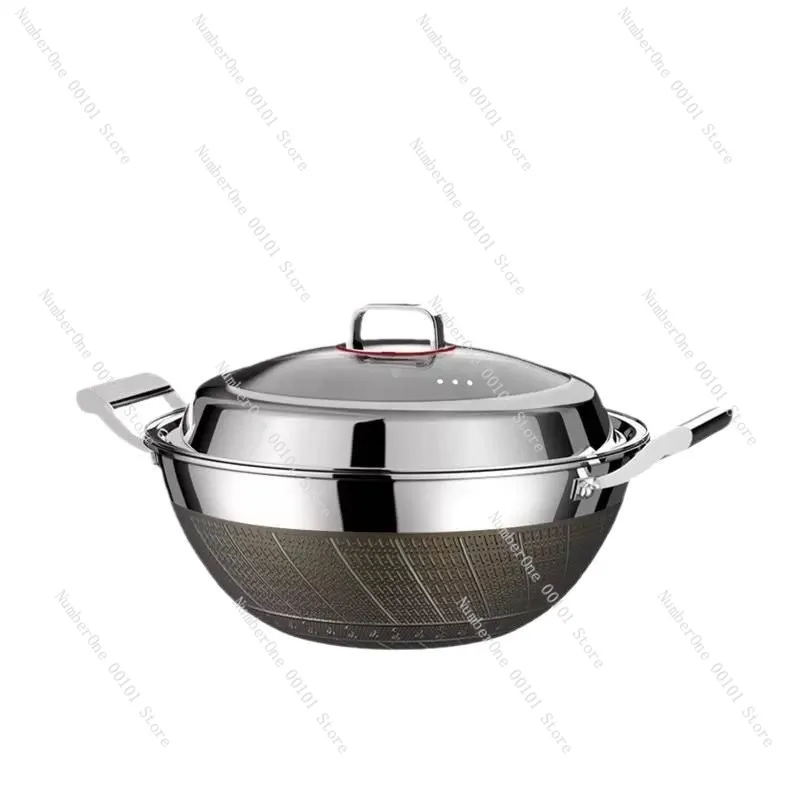 316 Stainless Steel Wok Non-Coated Stew Pot Electric Non-Stick Pan Non-Coated Non-Stick