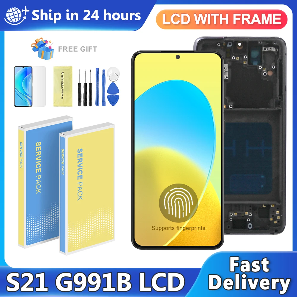 

6.2'' OLED For Samsung S21 5G Display SM-G991B G991B/DS G991U Touch Screen Digitizer Assembly Replacement For S21 LCD Display