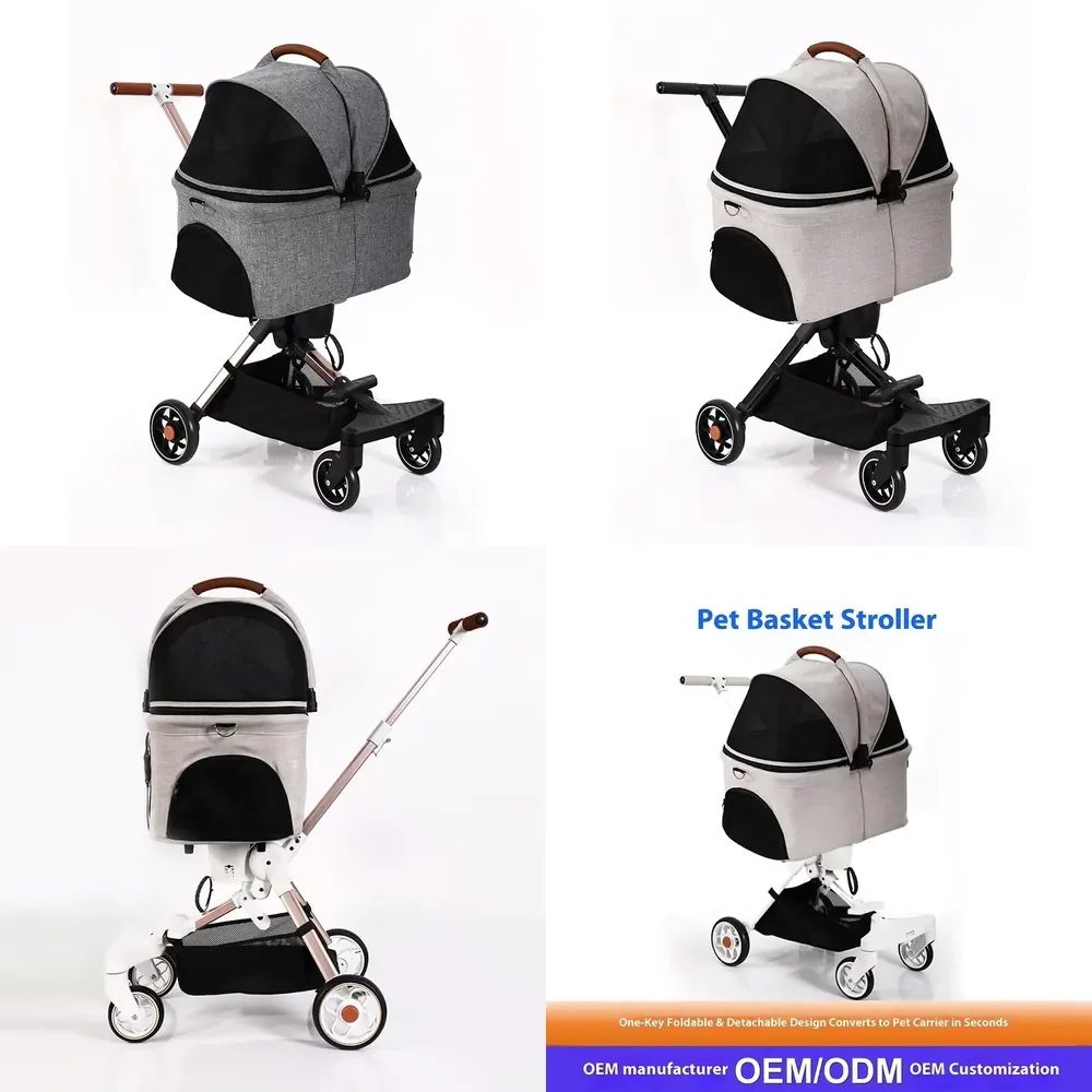 

2026 hot Pet Stroller for Small Dogs Cats-Lightweight Foldable Large Capacity Detachable Carrier Portable Outdoor Walking