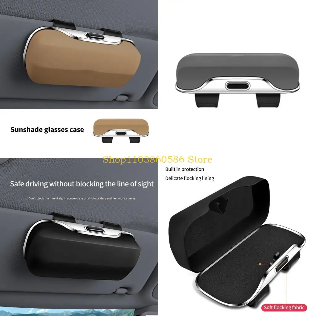 242A Hartschale Auto Visiere Sonnenbrille Halter Klemme Auf Auto Lagerung Universal Fit ABS Brillenetui für Den