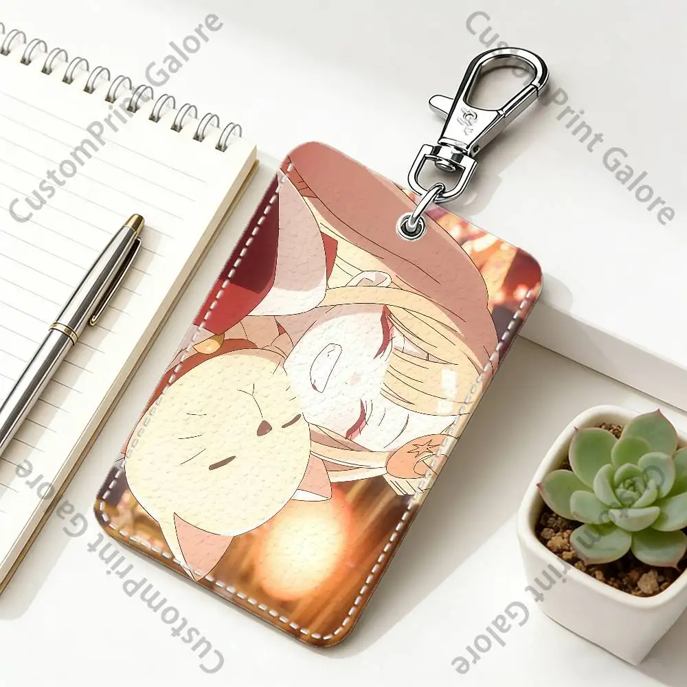 C-Cosmic P-Princess K-Kaguya Custom Access Card Case Leather Card Holder Keychain Key Ring Transportation Card Case Gifts