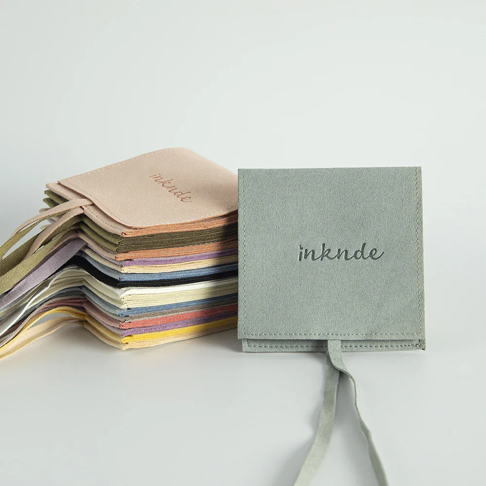 

Бархатный замшевый конверт из микрофибры с логотипом на заказ, мешочек для ювелирных изделий с отделением, ожерелье, кольцо, серьги, браслет, упаковка, мешки для пыли