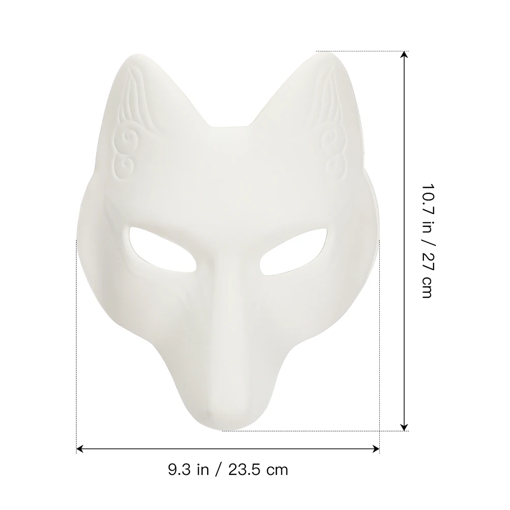 PRETYZOOM 2pcs Halloween Animal Cosplay Kabuki Cat Mask Japanese Fox Mask Masquerade Mask for Dance Performance Prop Ball Party Favors (Black White