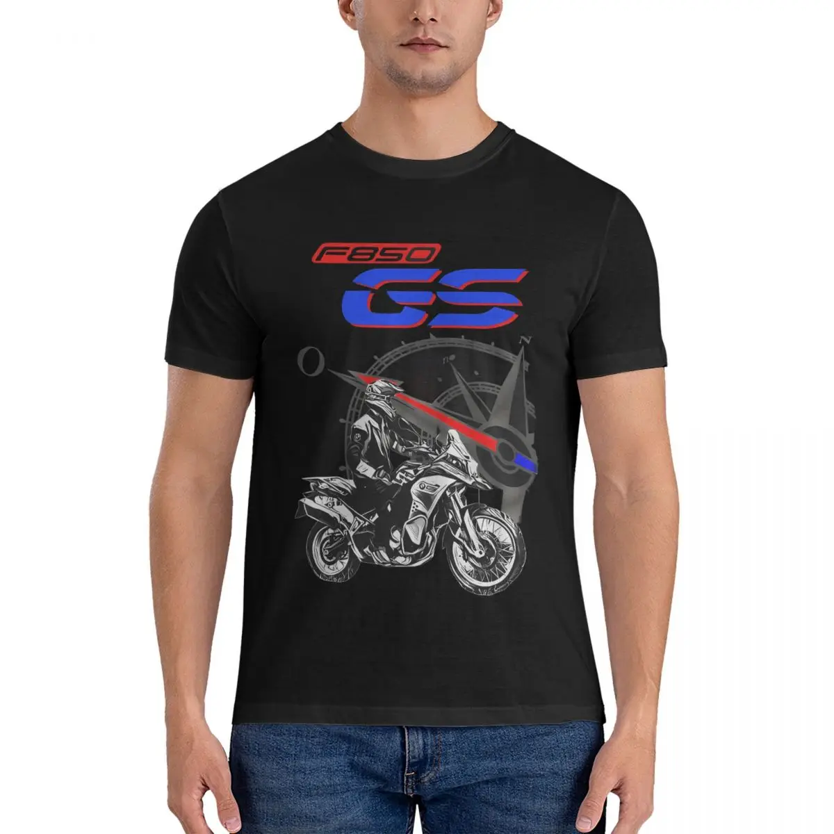 Gool T-Shirt Men F850 GS Vintage 100% Cotton Tees Crew Neck Short Sleeve T Shirt Party Tops