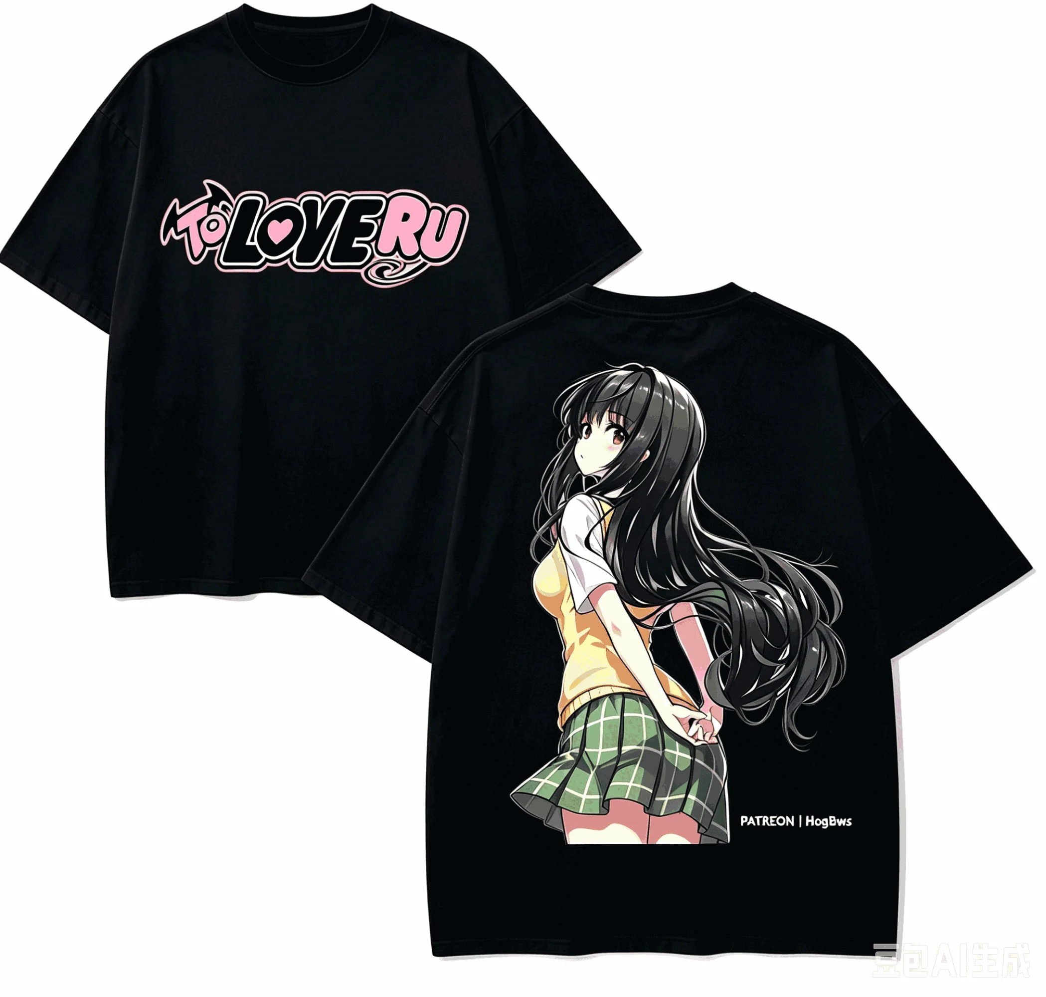 To LOVE-Ru Anime Lover T-shirt Harajuku Cotton New Model High Street Retro Fashion Oversized Unisex hot product Comfortable soft