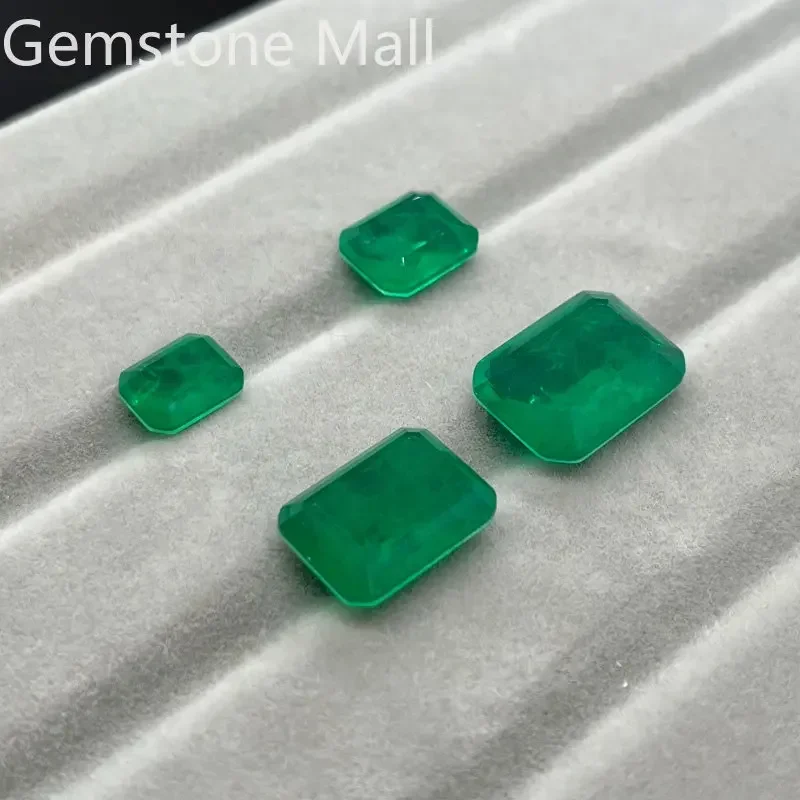 أحجار كريمة باللون الزمردي الأخضر لمتاجر المجوهرات ، كريستال تم إنشاؤه في المختبر ، صنع الإنسان عالي الجودة ، سعر الجملة ، مورد سهل الاستخدام