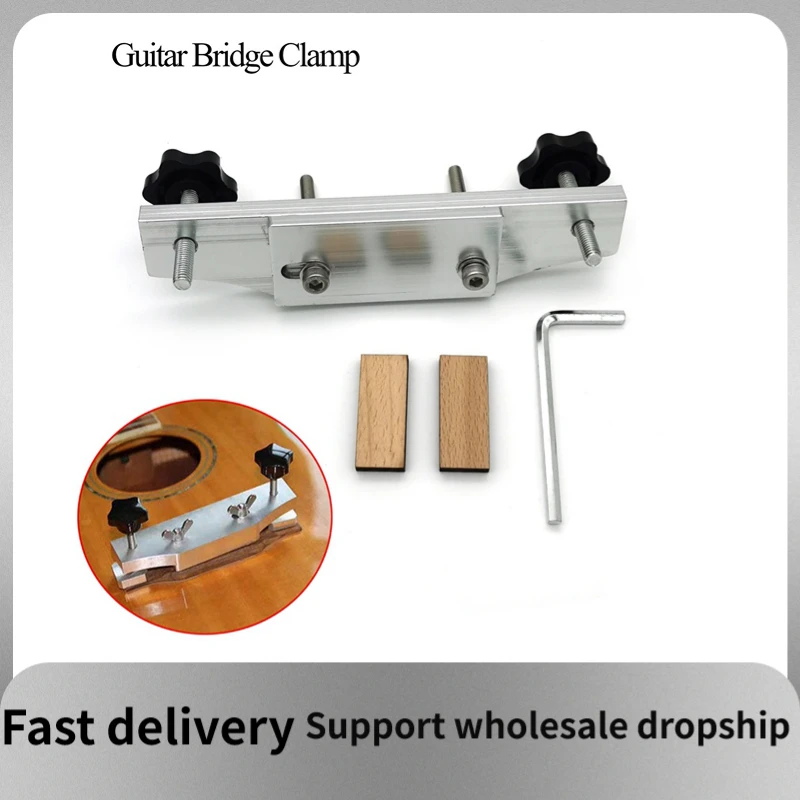 Morsetto per ponte per chitarra in metallo strumento per l\'incollaggio del ponte per chitarra in acciaio inossidabile strumenti per la riparazione