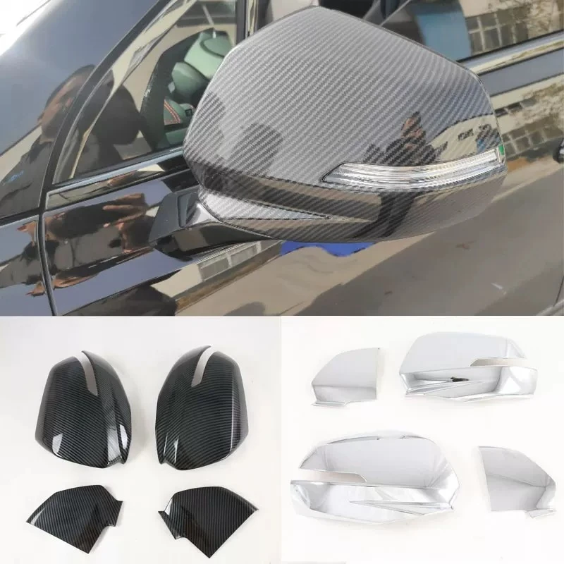 For Chevrolet Blazer 20 Car Carbon Fiber Rearview Mirror Cover Illuminated Side Mirror Protective Shell Anti-scratch Accessories