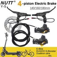 NUTT 4 Piston Y-5 Electric E-Bike Scooter Disc Brake Hydraulic Bicycle 140 160 180 Rotor For A5-D KUGOO Dualtron Kaabo Mantis