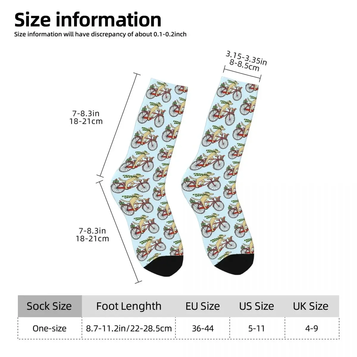 Dog Riding Bicycle With Squirrel Winter Holiday Socks High Quality Stockings All Season Long Socks Man's Woman Birthday Present