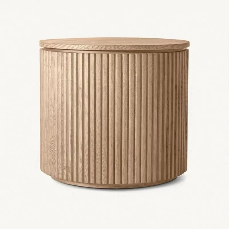 

American solid wood round designer coffee table all solid wood