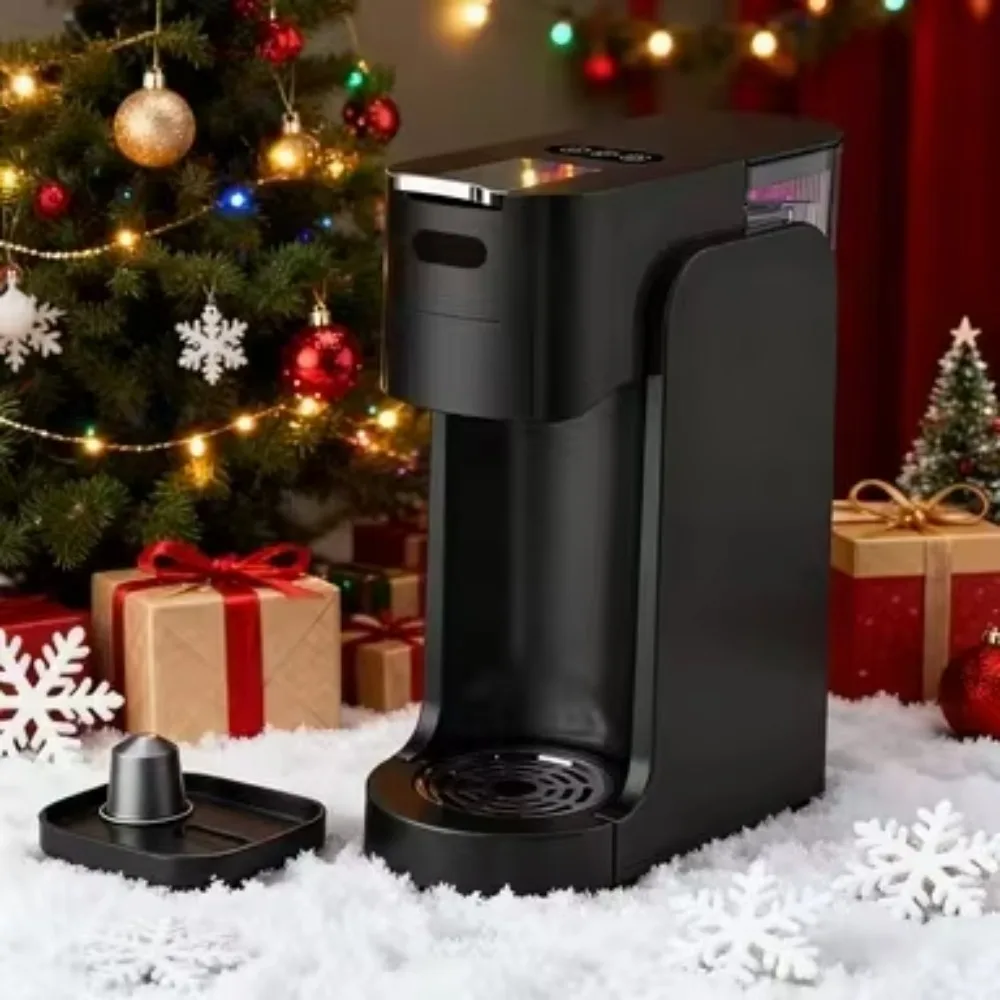 Electric Fully Automatic Coffee Machine Plastic Capsules 3-in-1 Multifunction Espresso for Compatible 16-20 Bars Pump