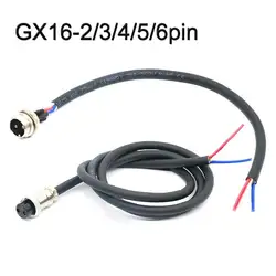 Gx16 2/3/4/5/6 pinos conector de tomada de aviação à prova d'água com fio macho fêmea conector de cabo junta anal plugue de ar