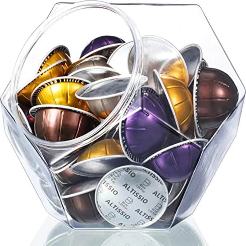 Large-Capacity 12-Sided Polygon Acrylic Elegant Coffee Pods Holder for Nespresso Vertuoline  Dolce Gusto Capsule