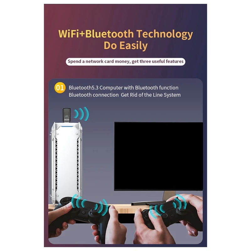 CF-943AX 와이파이 및 블루투스 카드, 무료 드라이브, BT5.3 USB 네트워크 카드, 와이파이 6 어댑터, 2.4G 및 5.8Ghz, 900Mbps