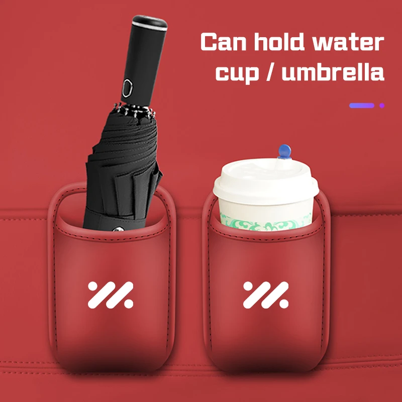 Leather Car Water Cup Storage Box For IM Motors MG IM6 IM5 LS7 L7 LS6 L6 Auto Door Drinks Holder Seat Back Storage Bin Accessory