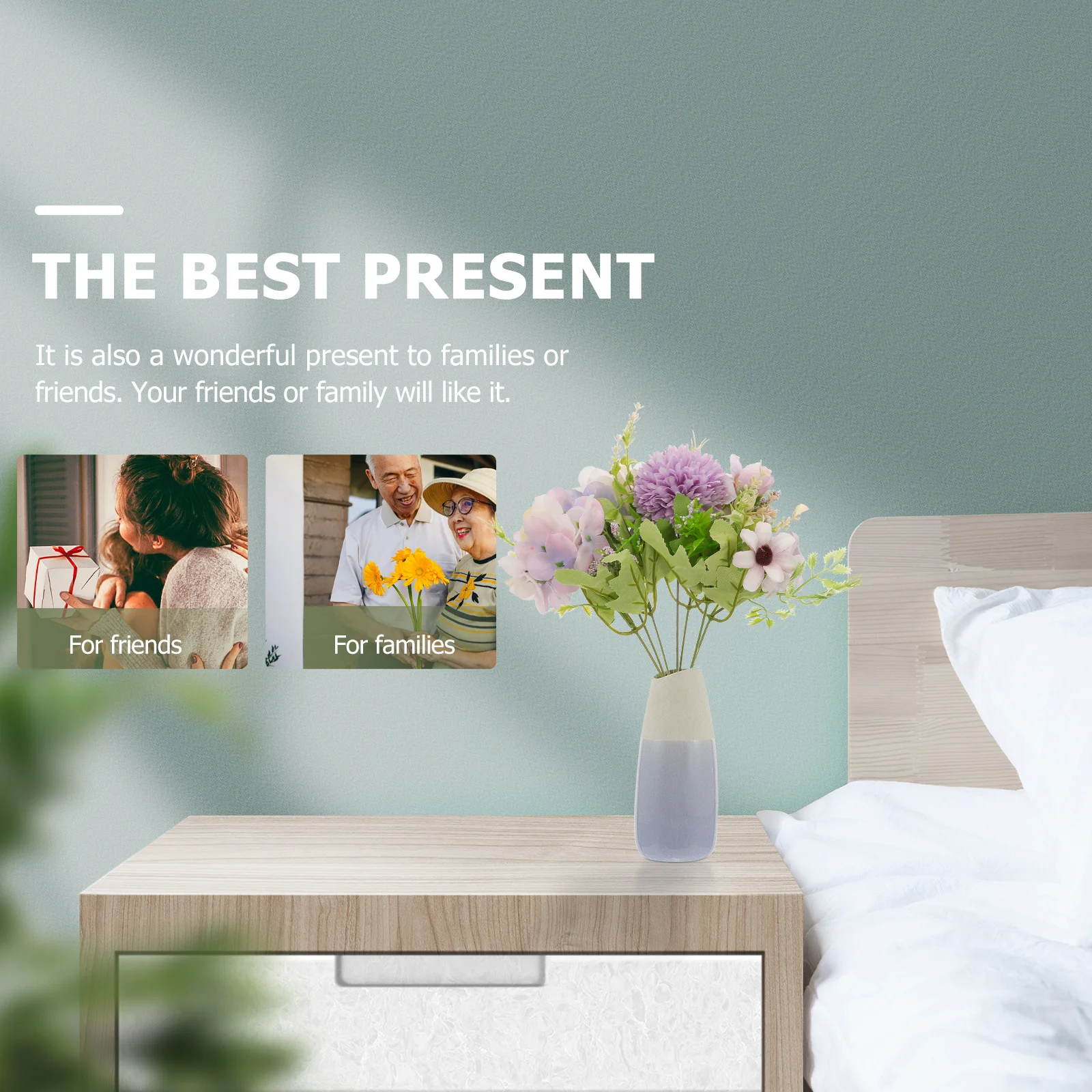 

Artificial Flower Bouquet Realistic Plastic Silk Sunflower Fake Flowers for Wedding Party Photography Prop Home Decor Flower