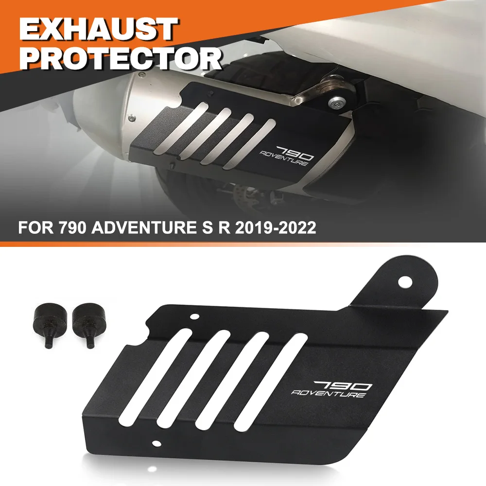 

For 790 Adventure S R 2019 2020-2022 Exhaust Shield Protector Cover Heat Protection Exhaust Pipe Crash Motorcycle Accessories
